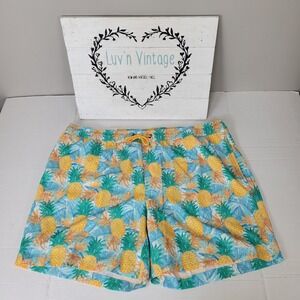 Mens Pineapple Tropical Swim Trunks Resort Beach Board Shorts XX‎ Large